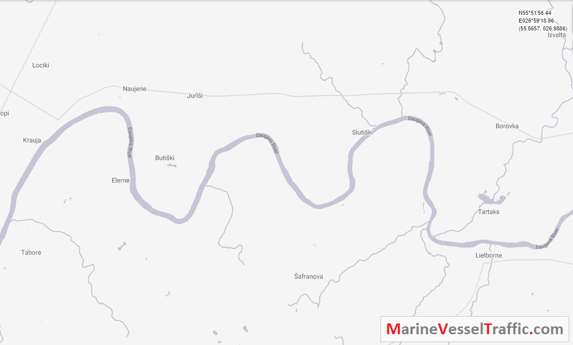 Live Marine Traffic, Density Map and Current Position of ships in DAUGAVA RIVER